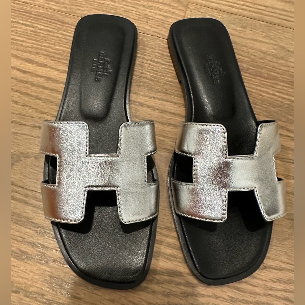 Hermes Oran Lambskin Sandals